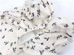 Kids ONLY cloud dancer/black flower printet kjole